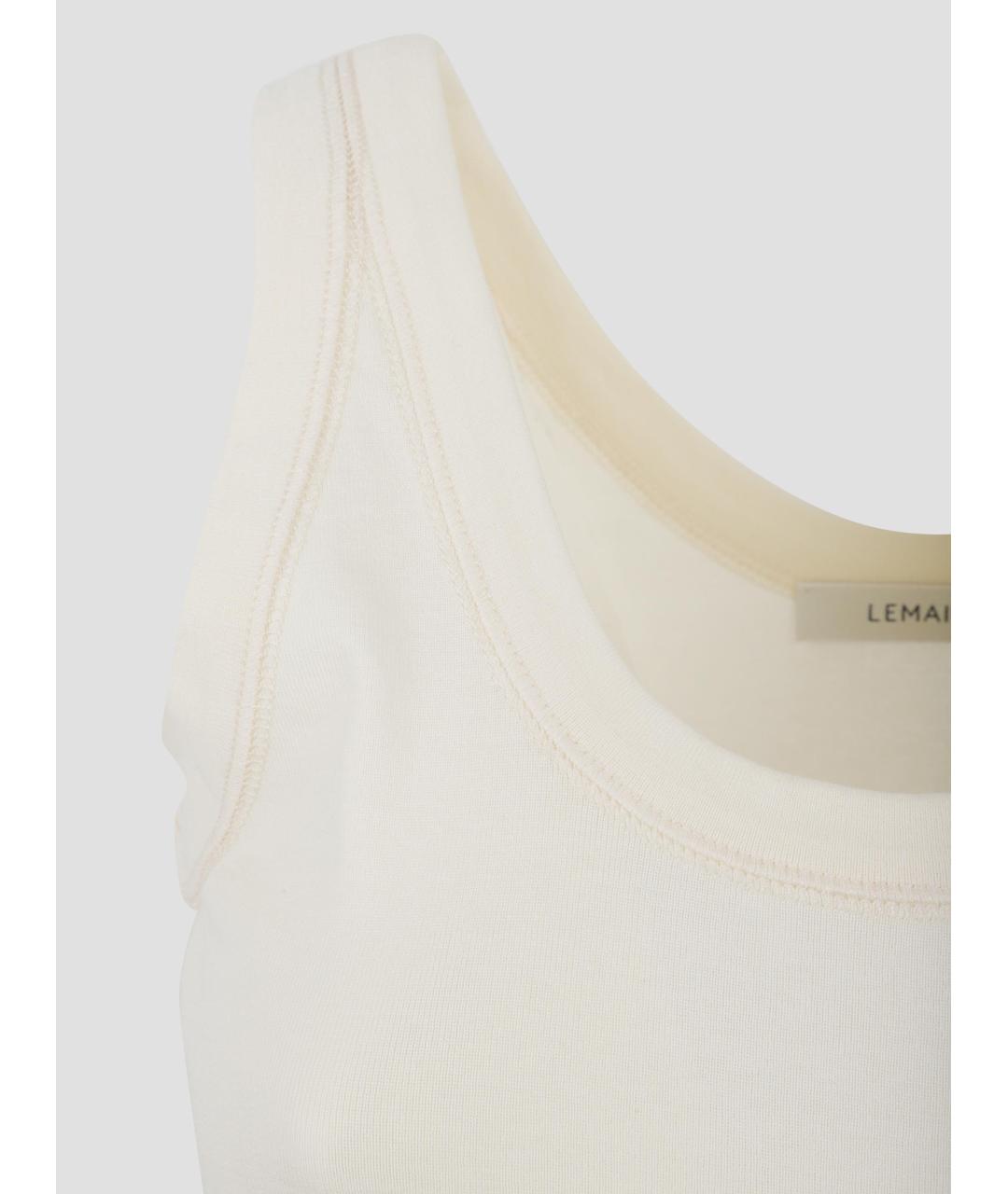 LEMAIRE Бежевая хлопковая майка, фото 3