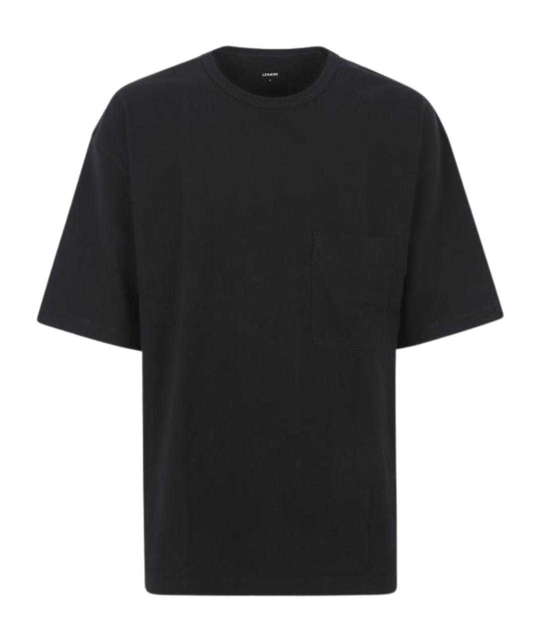LEMAIRE Черная хлопковая футболка, фото 1