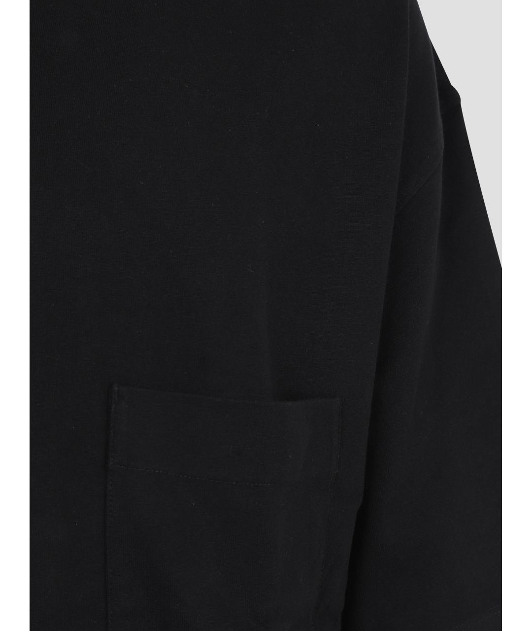 LEMAIRE Черная хлопковая футболка, фото 3