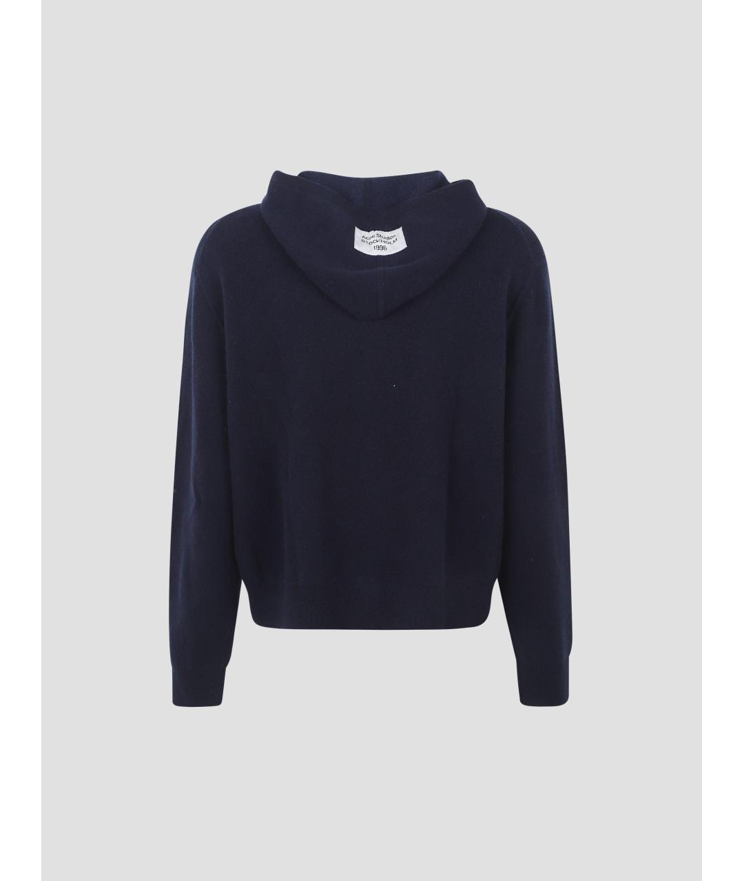 ACNE STUDIOS Темно-синий атласный джемпер / свитер, фото 2