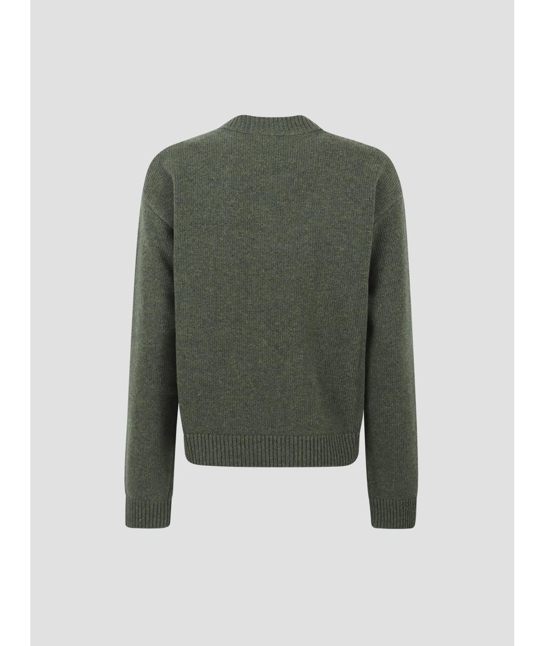 GUCCI Зеленый шерстяной джемпер / свитер, фото 2