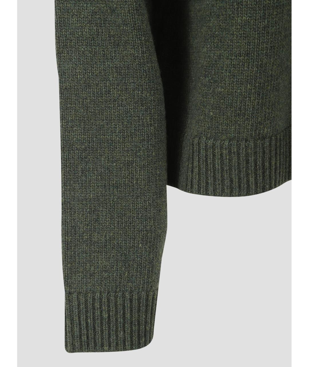 GUCCI Зеленый шерстяной джемпер / свитер, фото 3