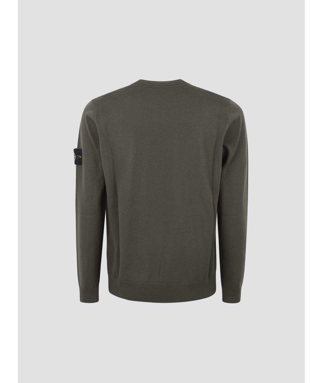 STONE ISLAND Хаки шерстяной джемпер / свитер, фото 2