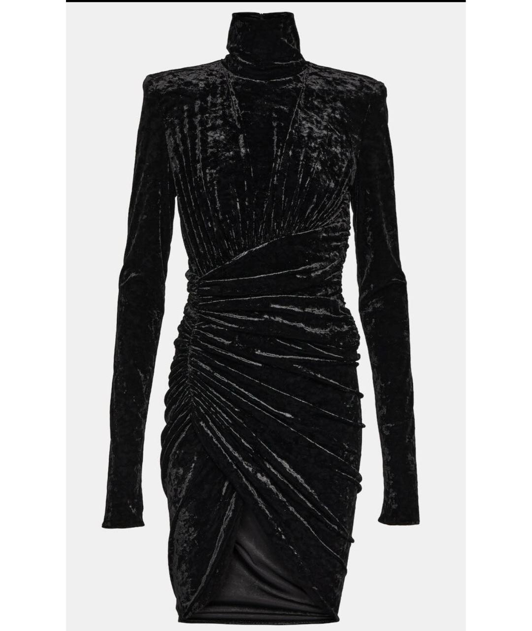 ALEXANDRE VAUTHIER Черное бархатное коктейльное платье, фото 6