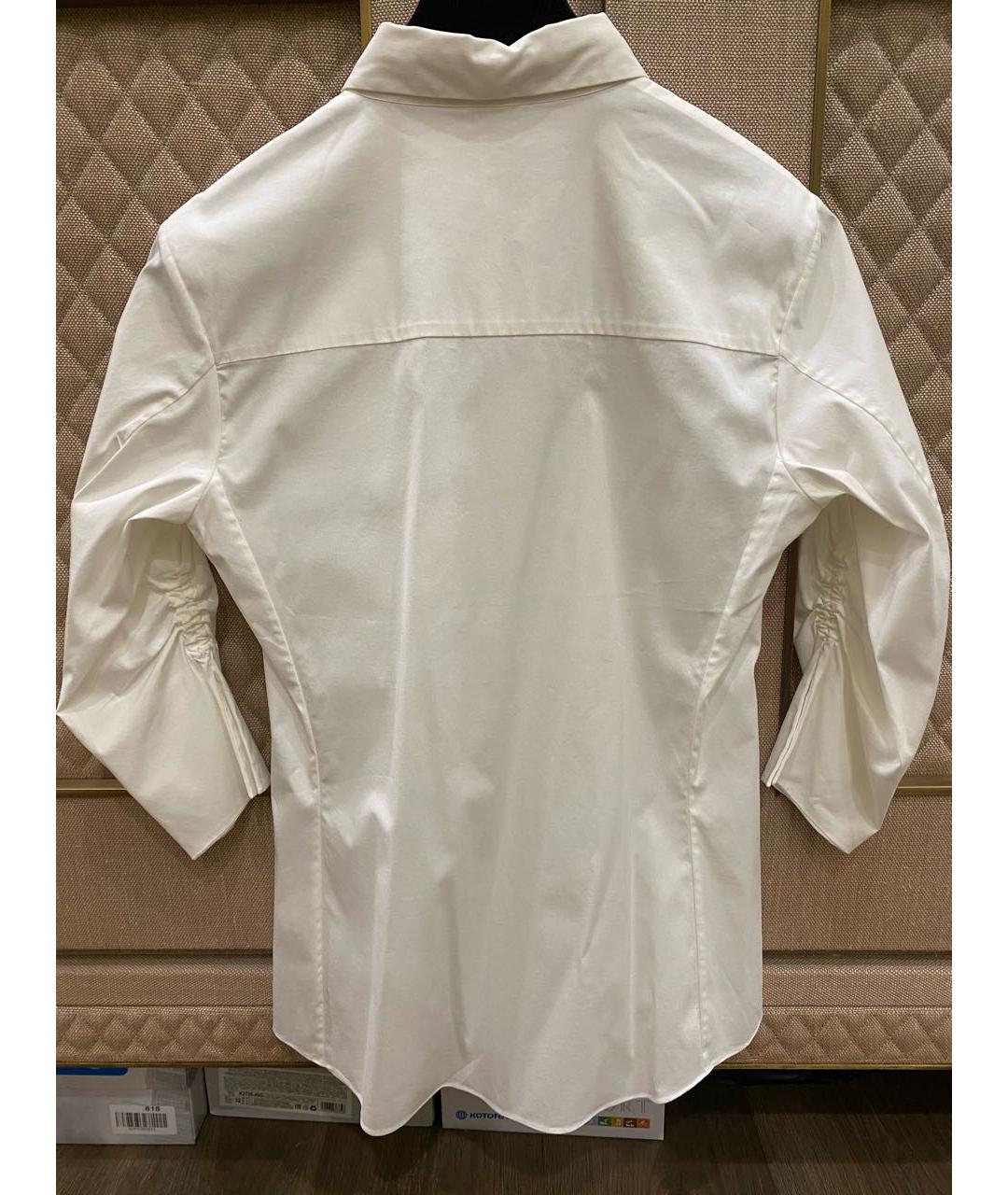 CHRISTIAN DIOR Белая хлопко-эластановая рубашка, фото 2