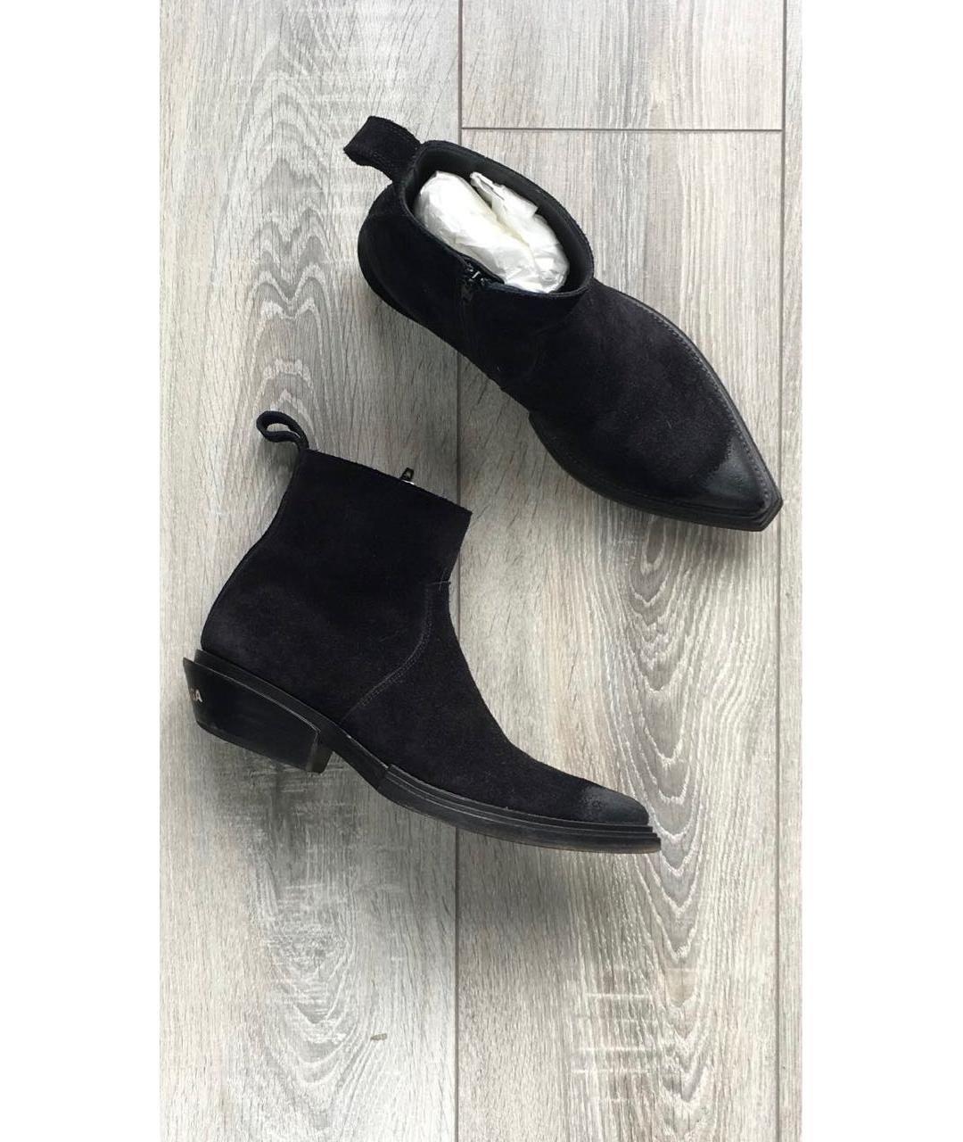 BALENCIAGA Черные замшевые ботильоны, фото 7