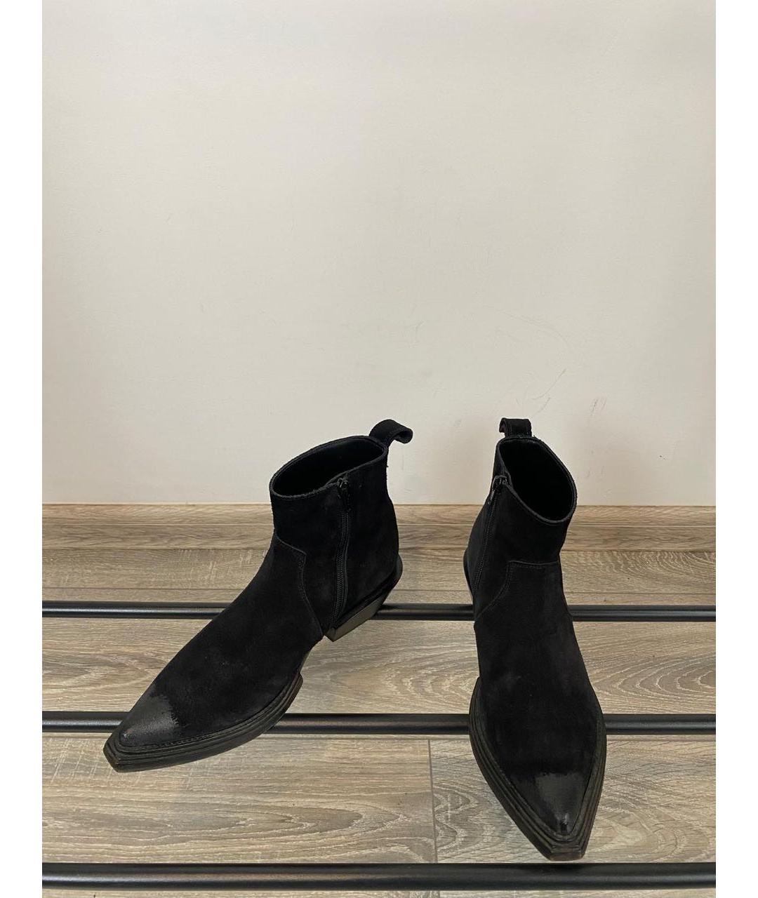 BALENCIAGA Черные замшевые ботильоны, фото 5