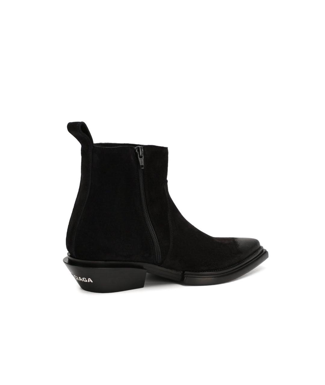 BALENCIAGA Черные замшевые ботильоны, фото 4