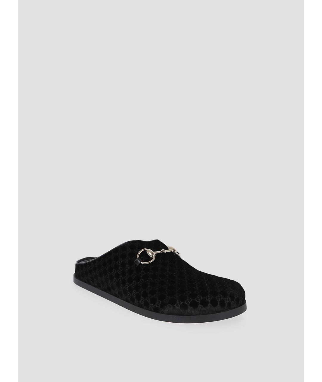 GUCCI Черные замшевые мюли, фото 3