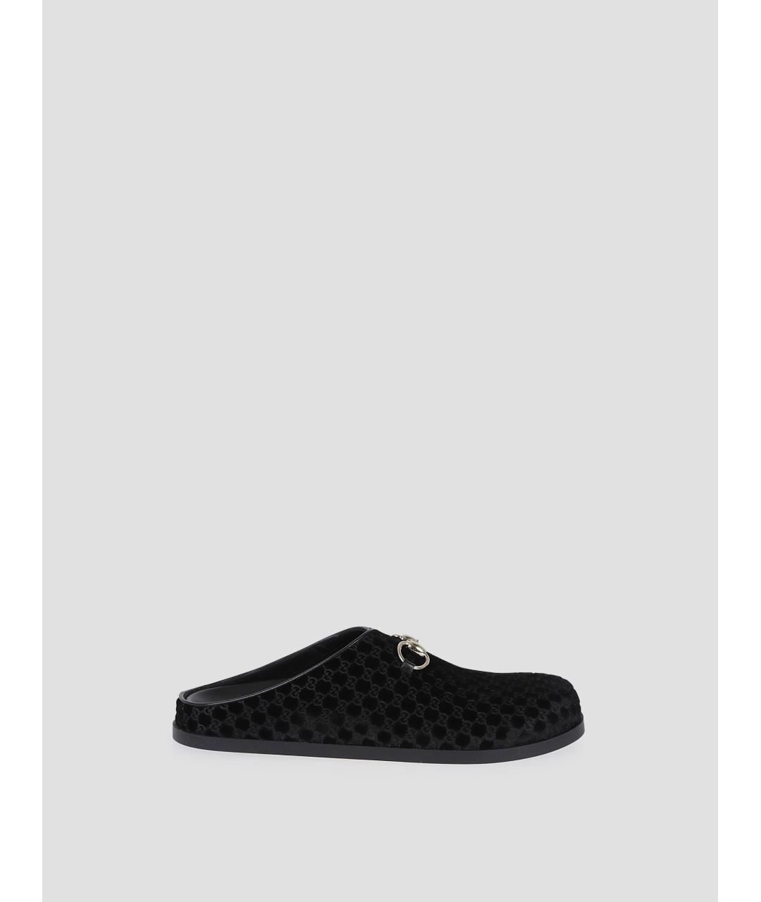GUCCI Черные замшевые мюли, фото 4