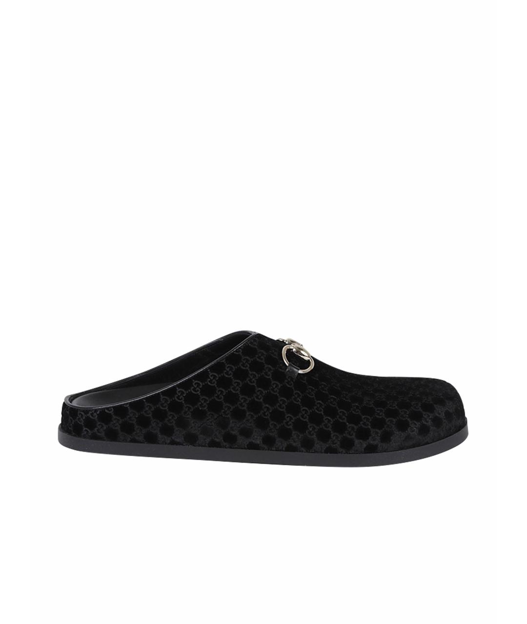 GUCCI Черные замшевые мюли, фото 1