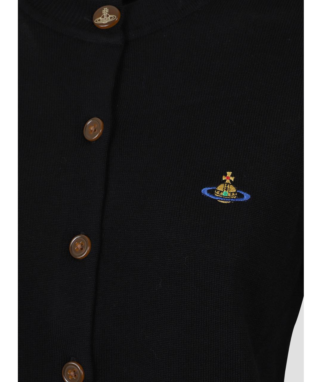 VIVIENNE WESTWOOD Черный шерстяной кардиган, фото 3