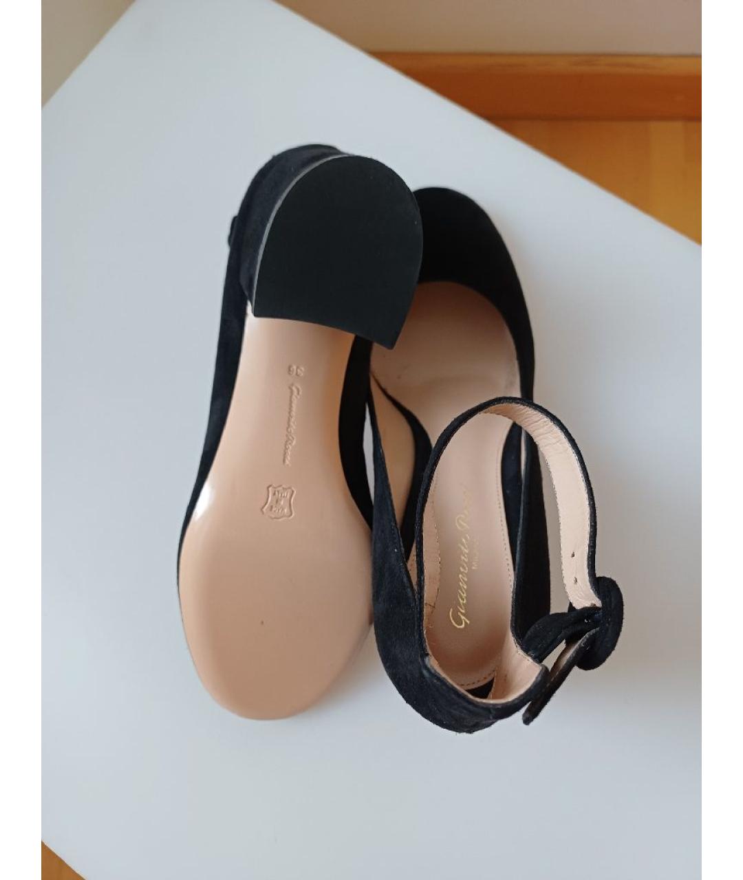 GIANVITO ROSSI Черные замшевые туфли, фото 8