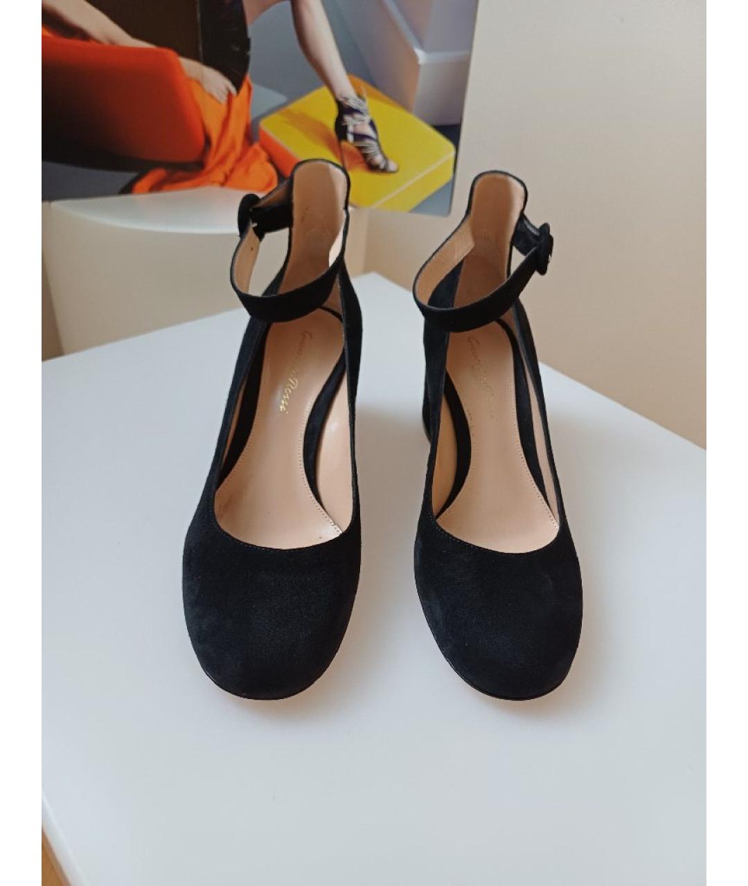 GIANVITO ROSSI Черные замшевые туфли, фото 6