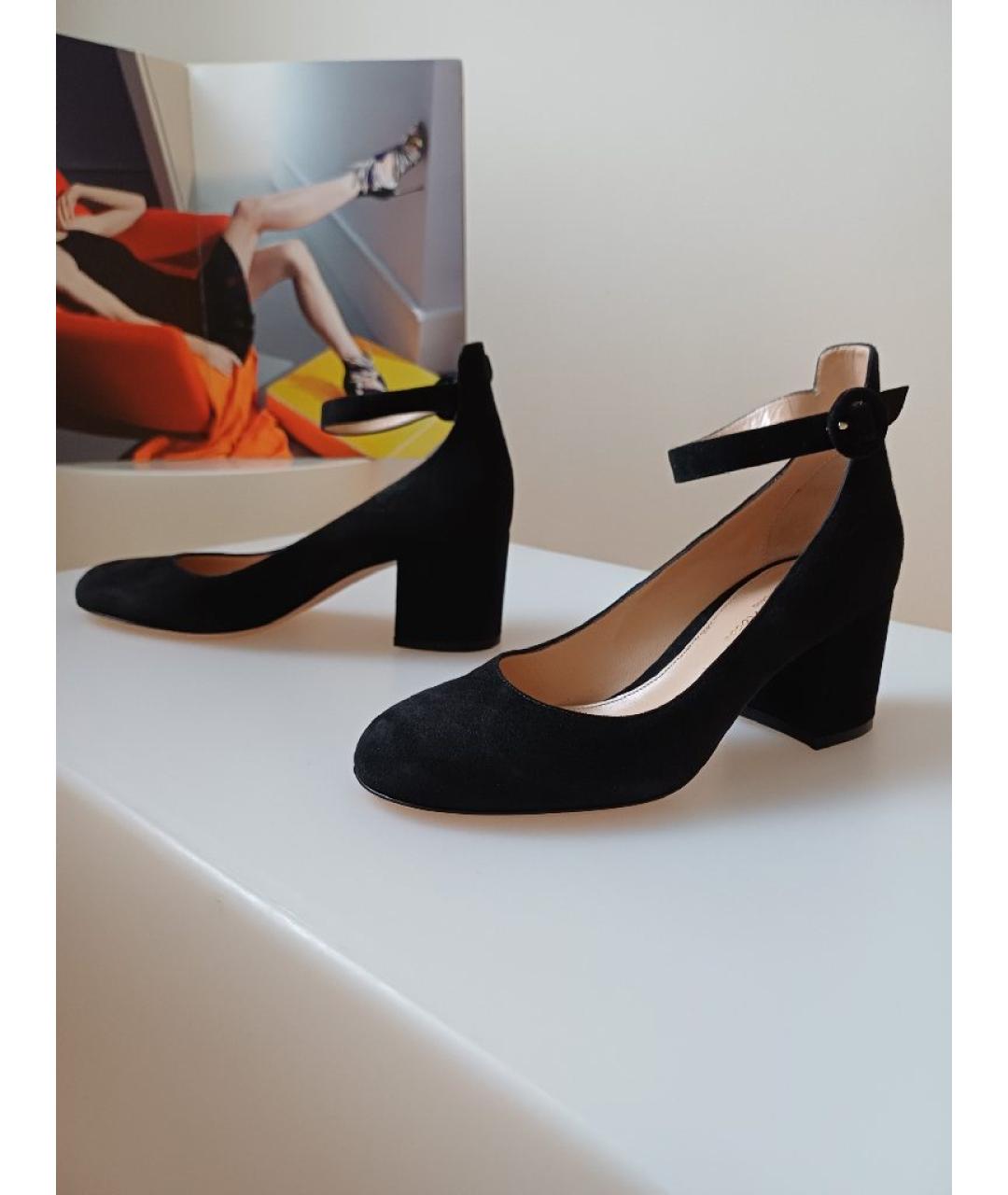 GIANVITO ROSSI Черные замшевые туфли, фото 5