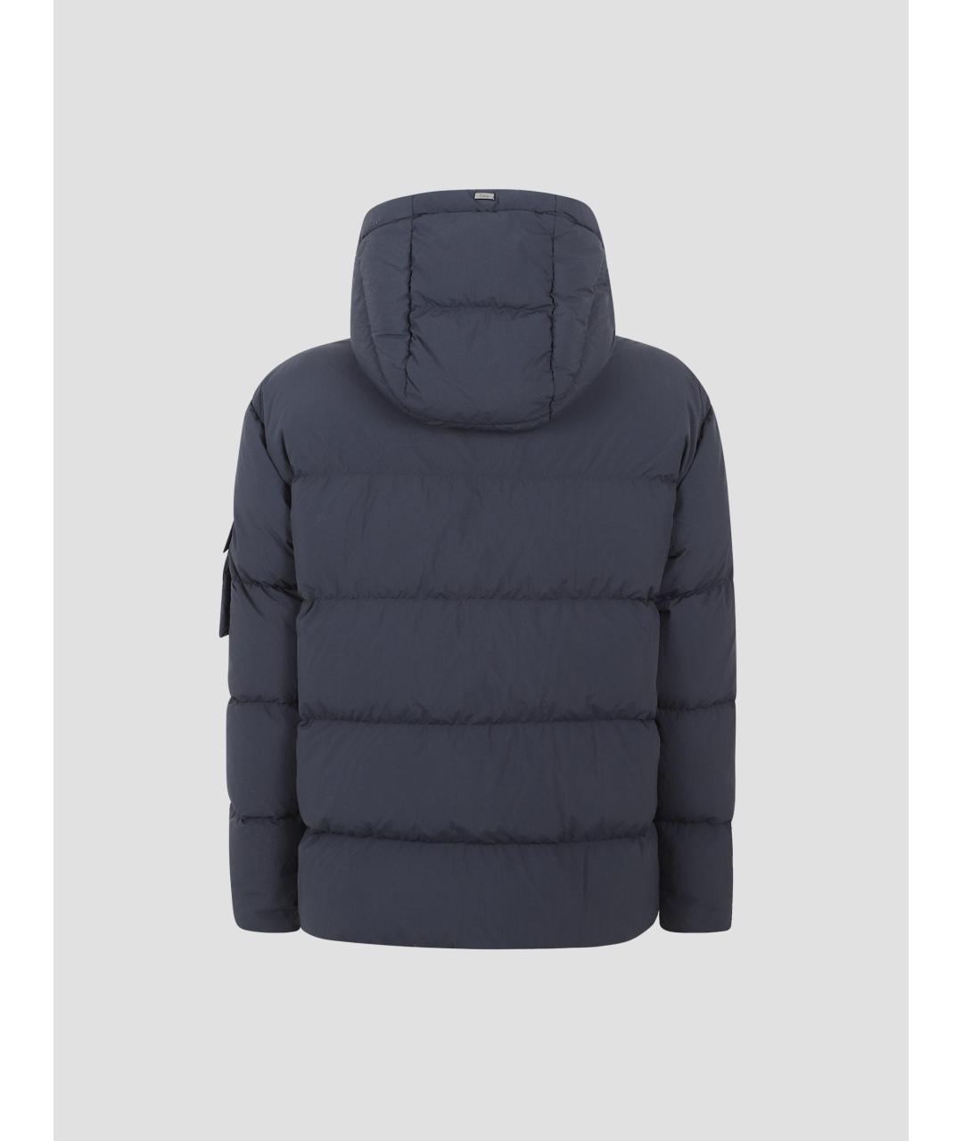 HERNO Синяя полиамидовая куртка, фото 2