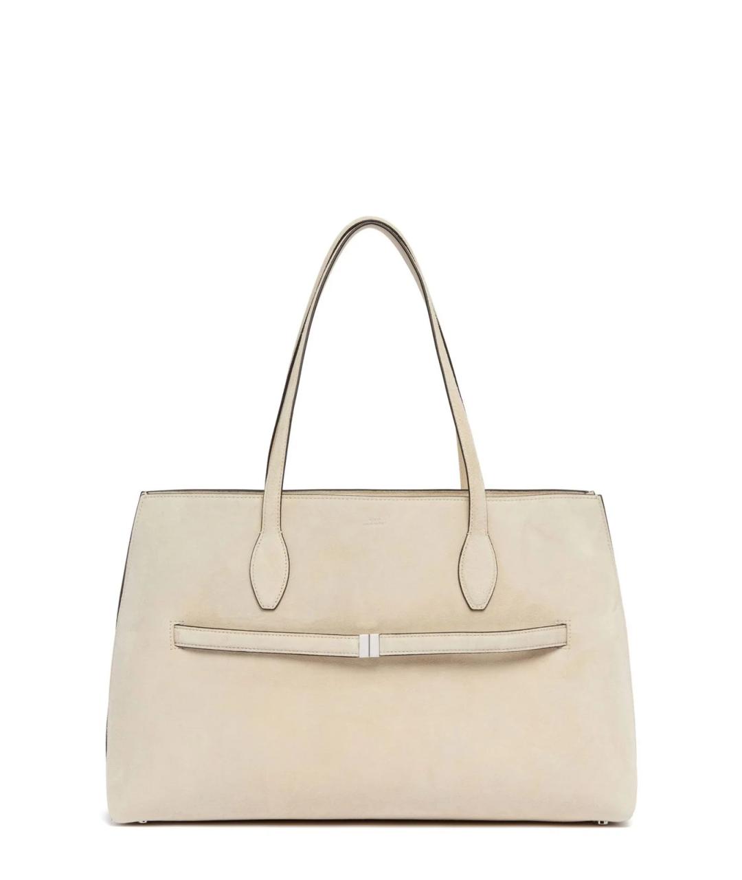 TOTEME Белая замшевая сумка через плечо, фото 1