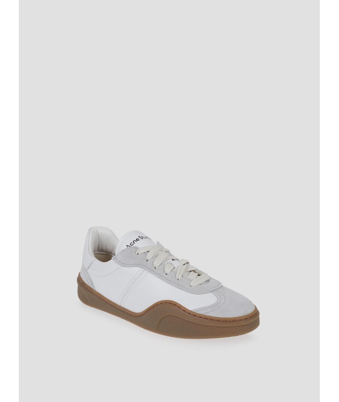 ACNE STUDIOS Белые кожаные кроссовки, фото 3