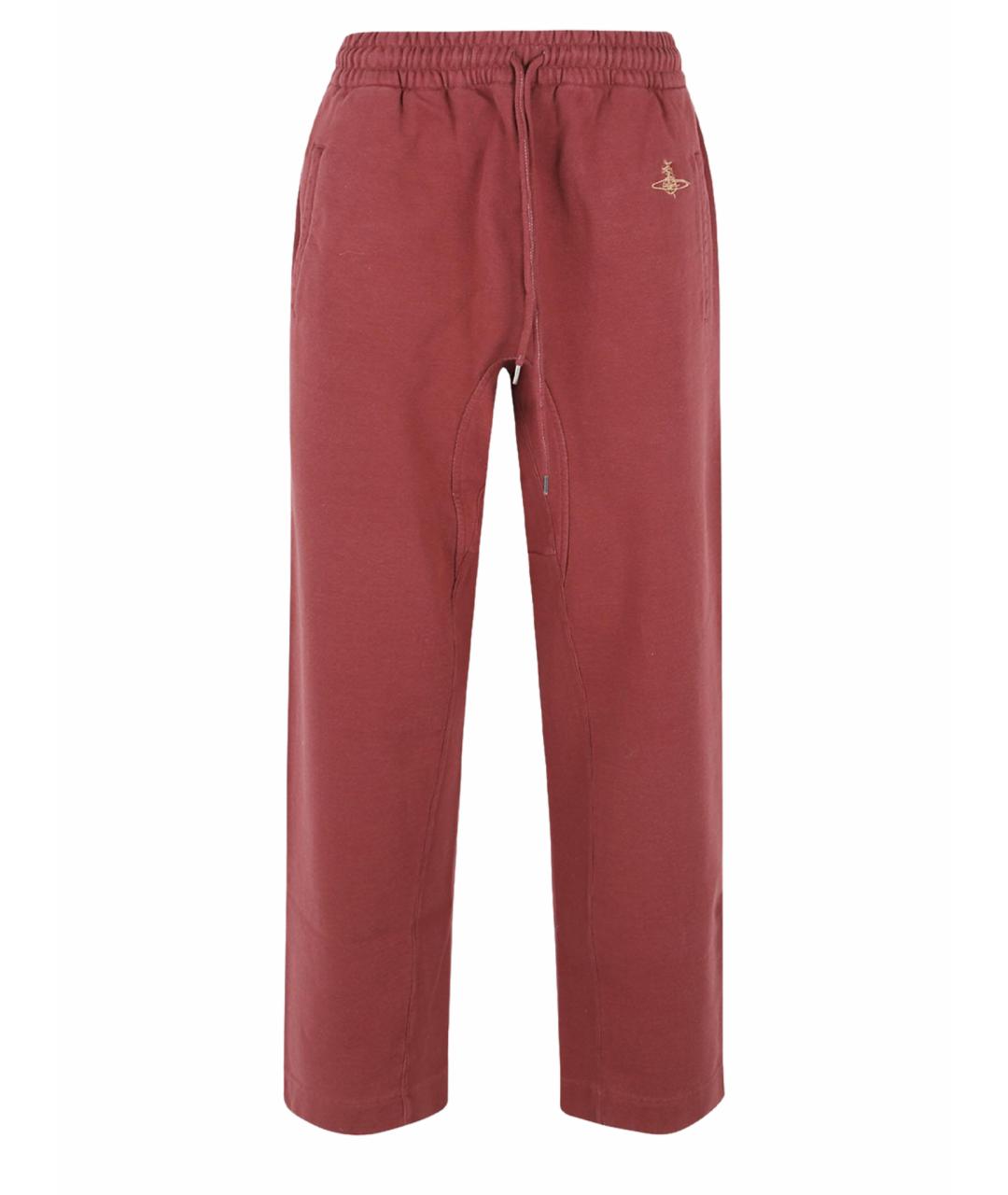 VIVIENNE WESTWOOD Красные хлопковые прямые брюки, фото 1