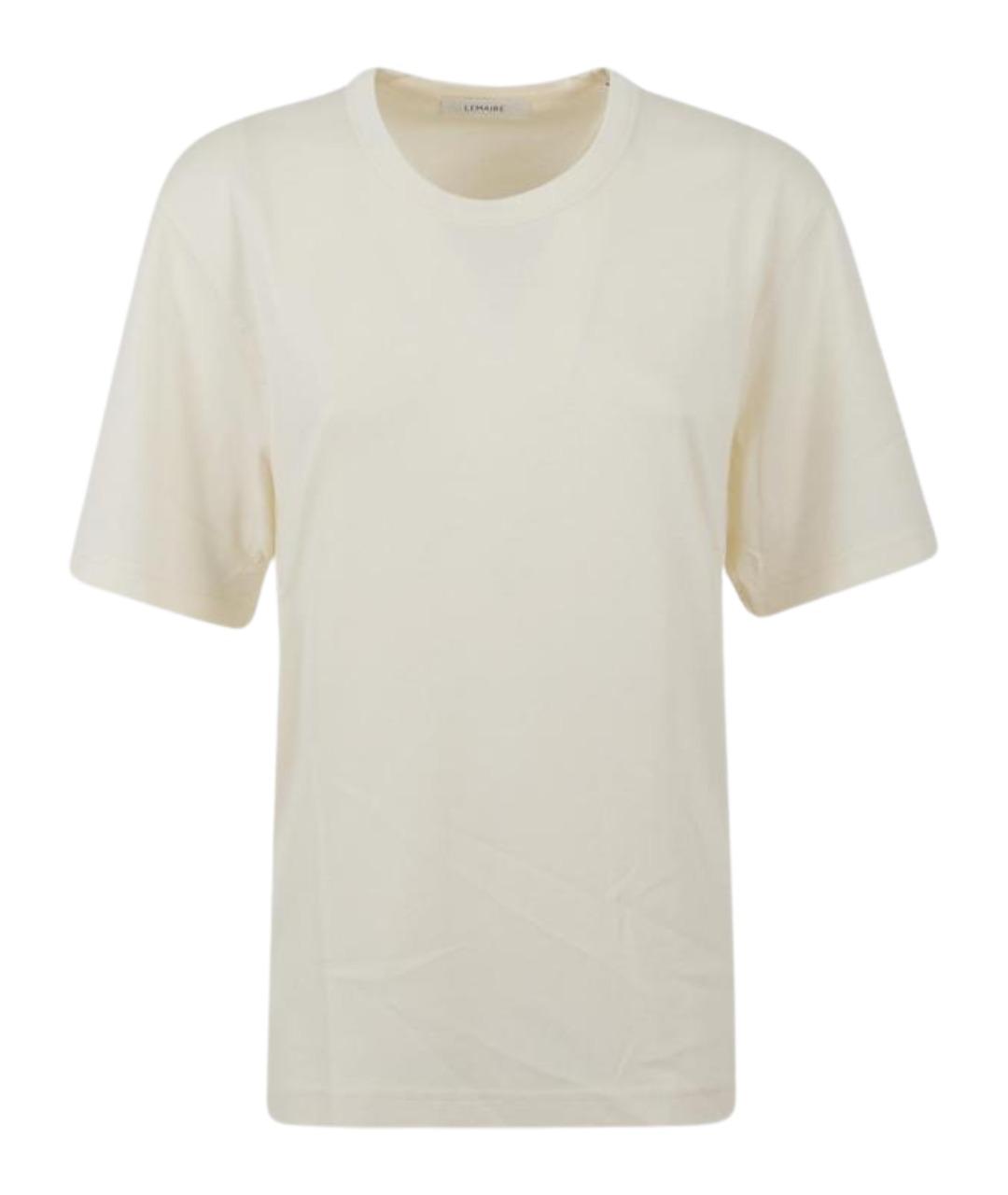 LEMAIRE Бежевая хлопковая футболка, фото 1