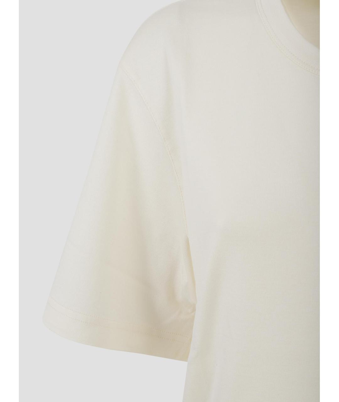 LEMAIRE Бежевая хлопковая футболка, фото 3