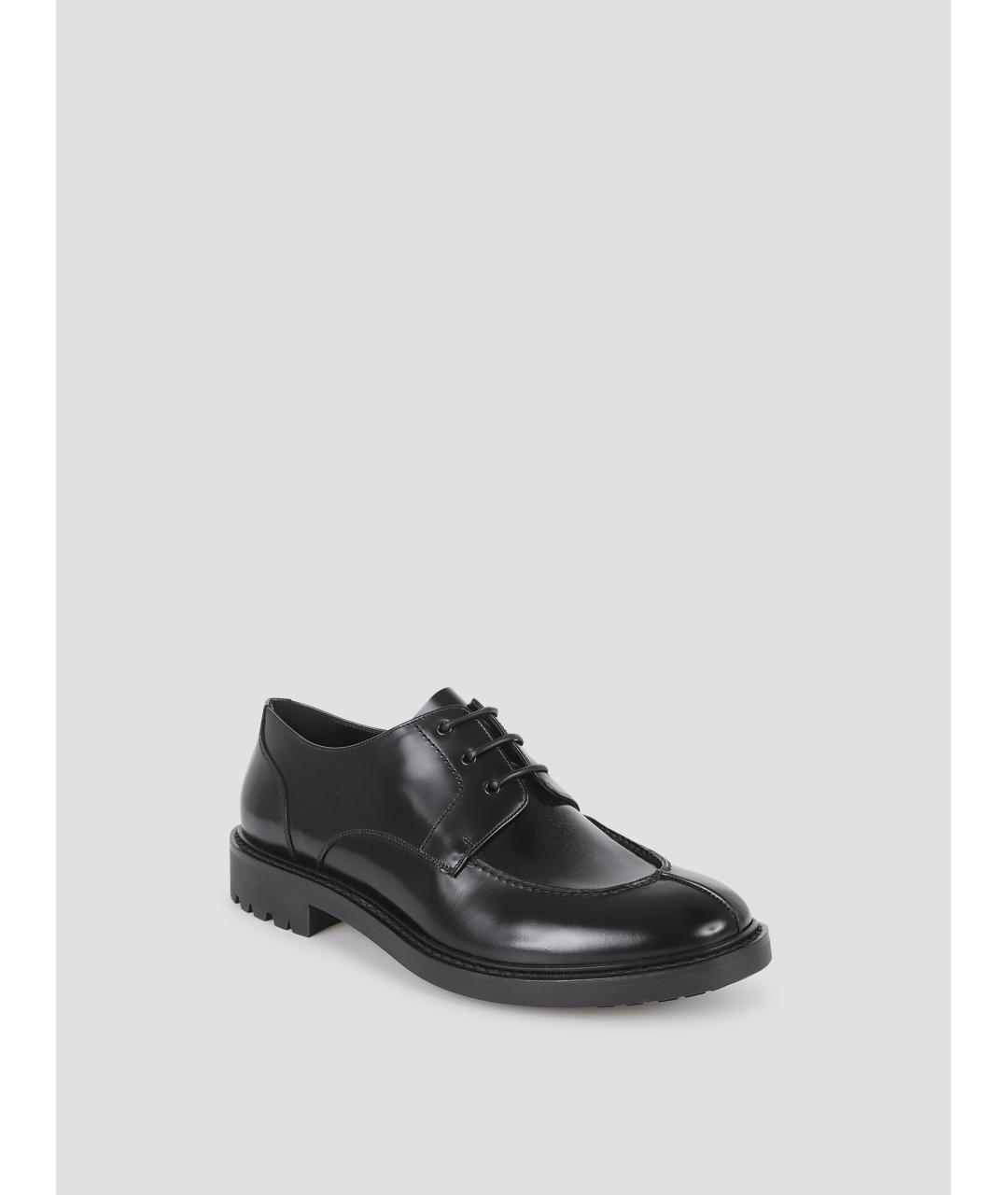 SAINT LAURENT Черные кожаные низкие ботинки, фото 2