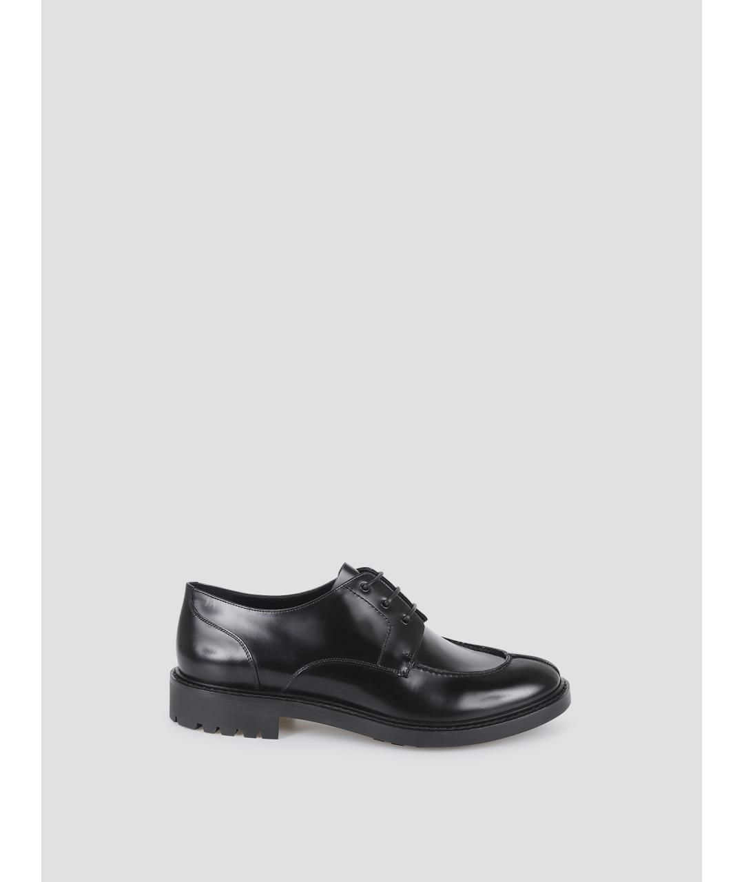 SAINT LAURENT Черные кожаные низкие ботинки, фото 4