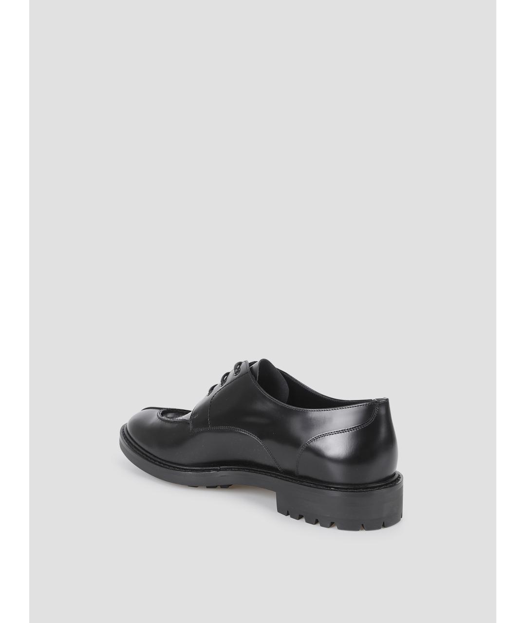 SAINT LAURENT Черные кожаные низкие ботинки, фото 3