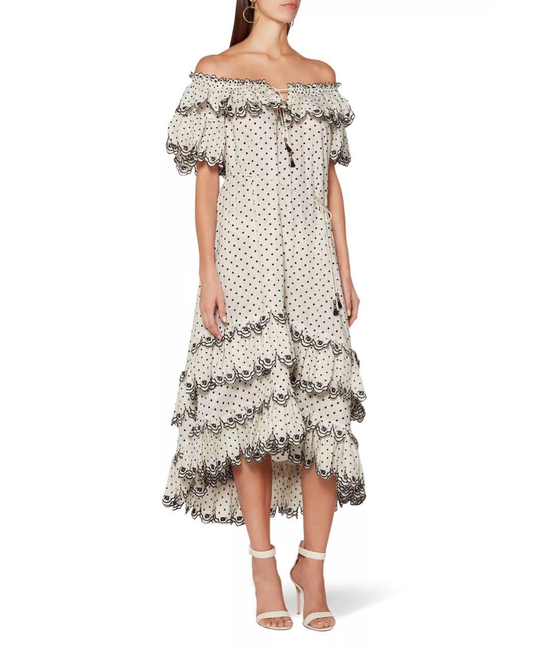 ZIMMERMANN Белый льняной сарафан, фото 6