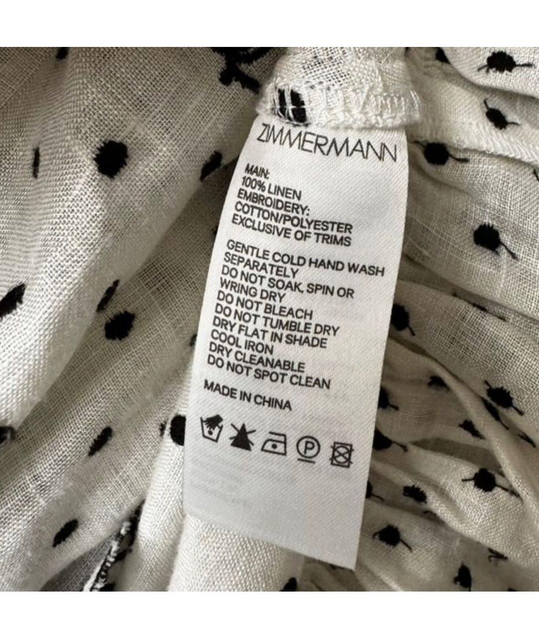 ZIMMERMANN Белый льняной сарафан, фото 5