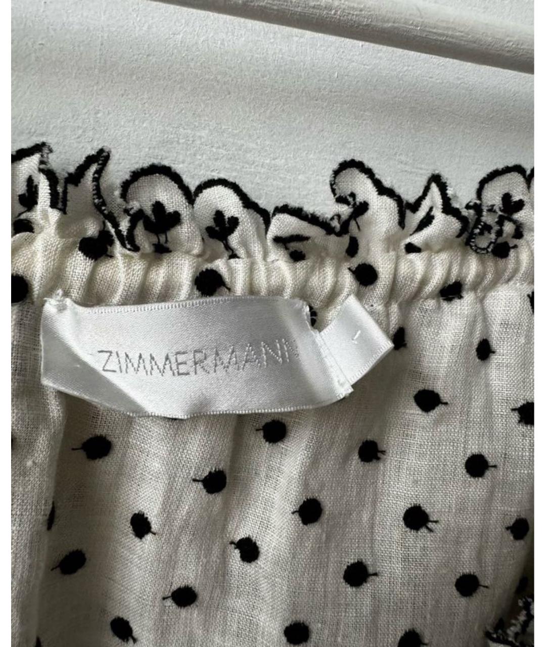ZIMMERMANN Белый льняной сарафан, фото 4