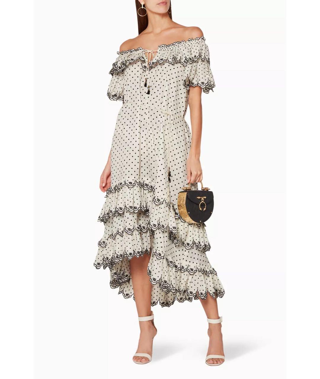 ZIMMERMANN Белый льняной сарафан, фото 7