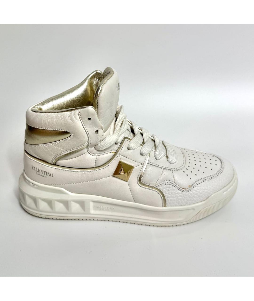 VALENTINO Белые кожаные кроссовки, фото 5
