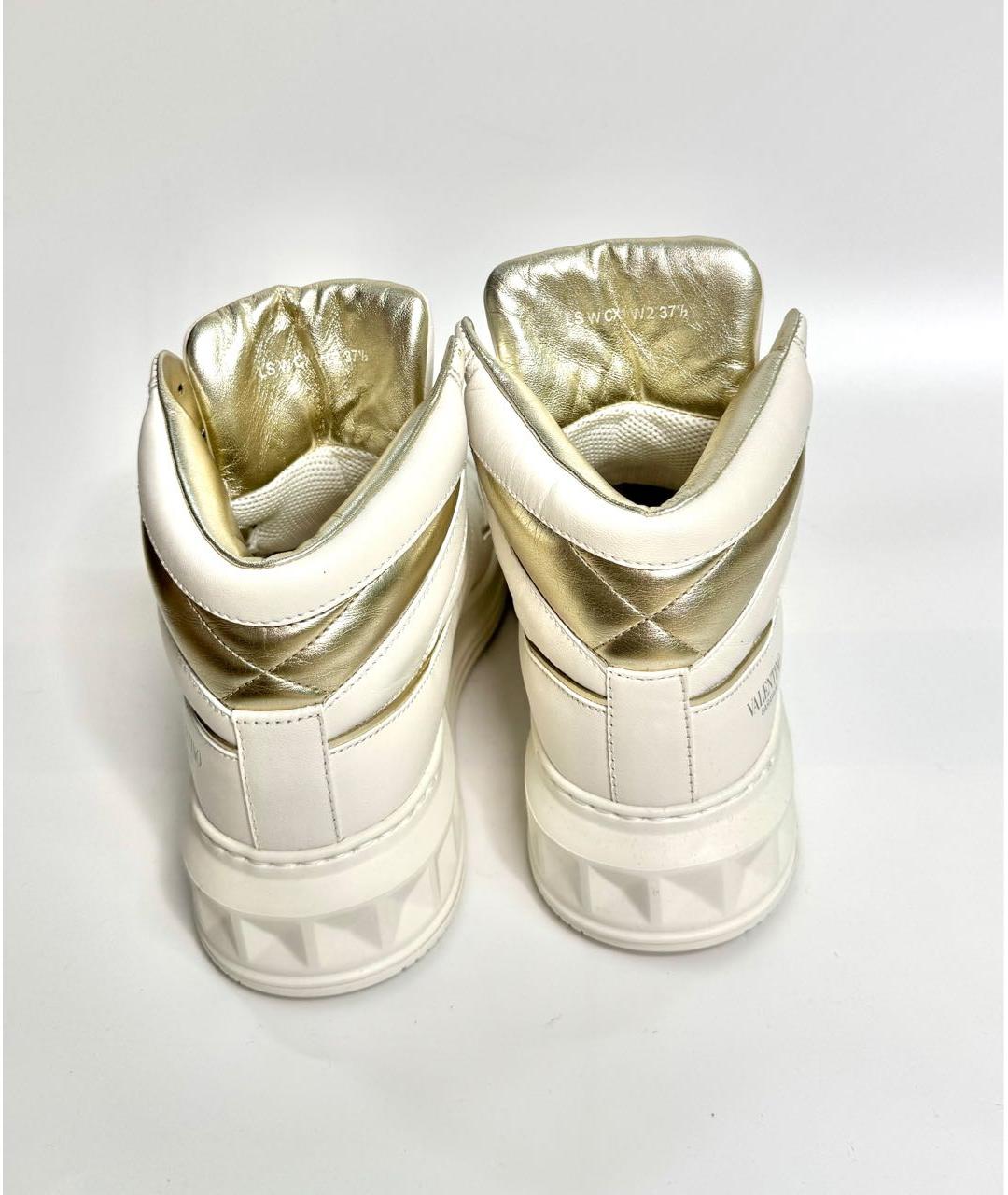 VALENTINO Белые кожаные кроссовки, фото 4