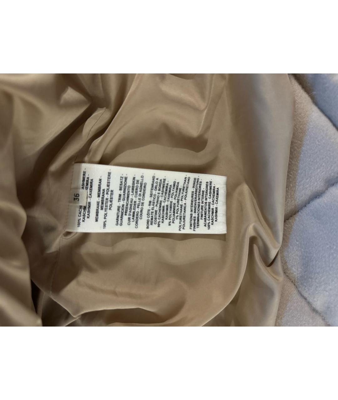 HERMES Бежевый кашемировый пуховик, фото 3