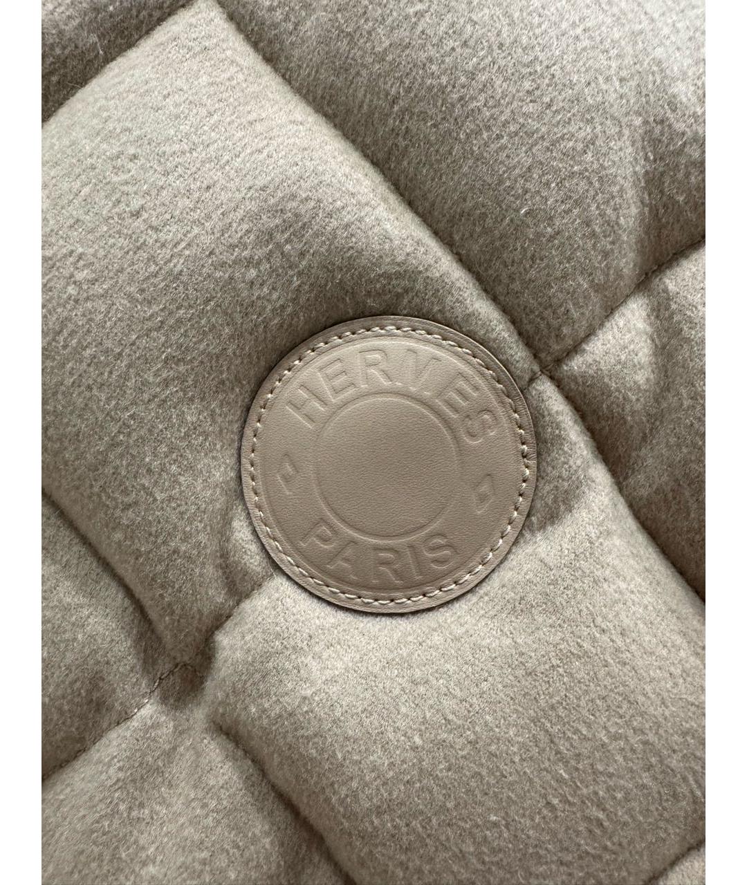 HERMES Бежевый кашемировый пуховик, фото 4