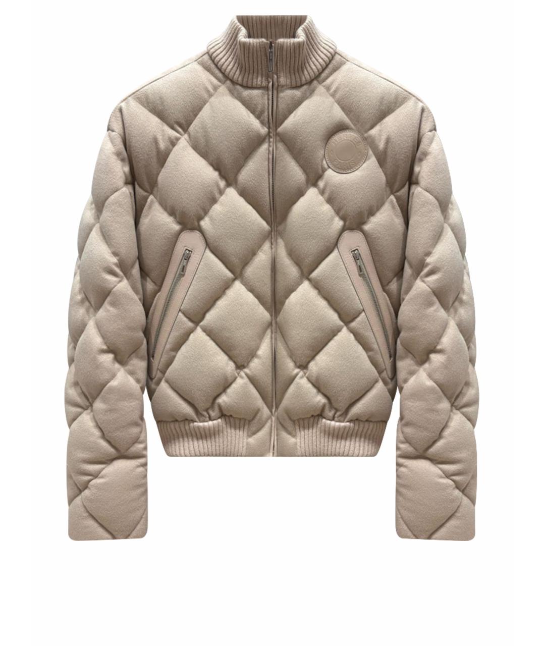 HERMES Бежевый кашемировый пуховик, фото 1