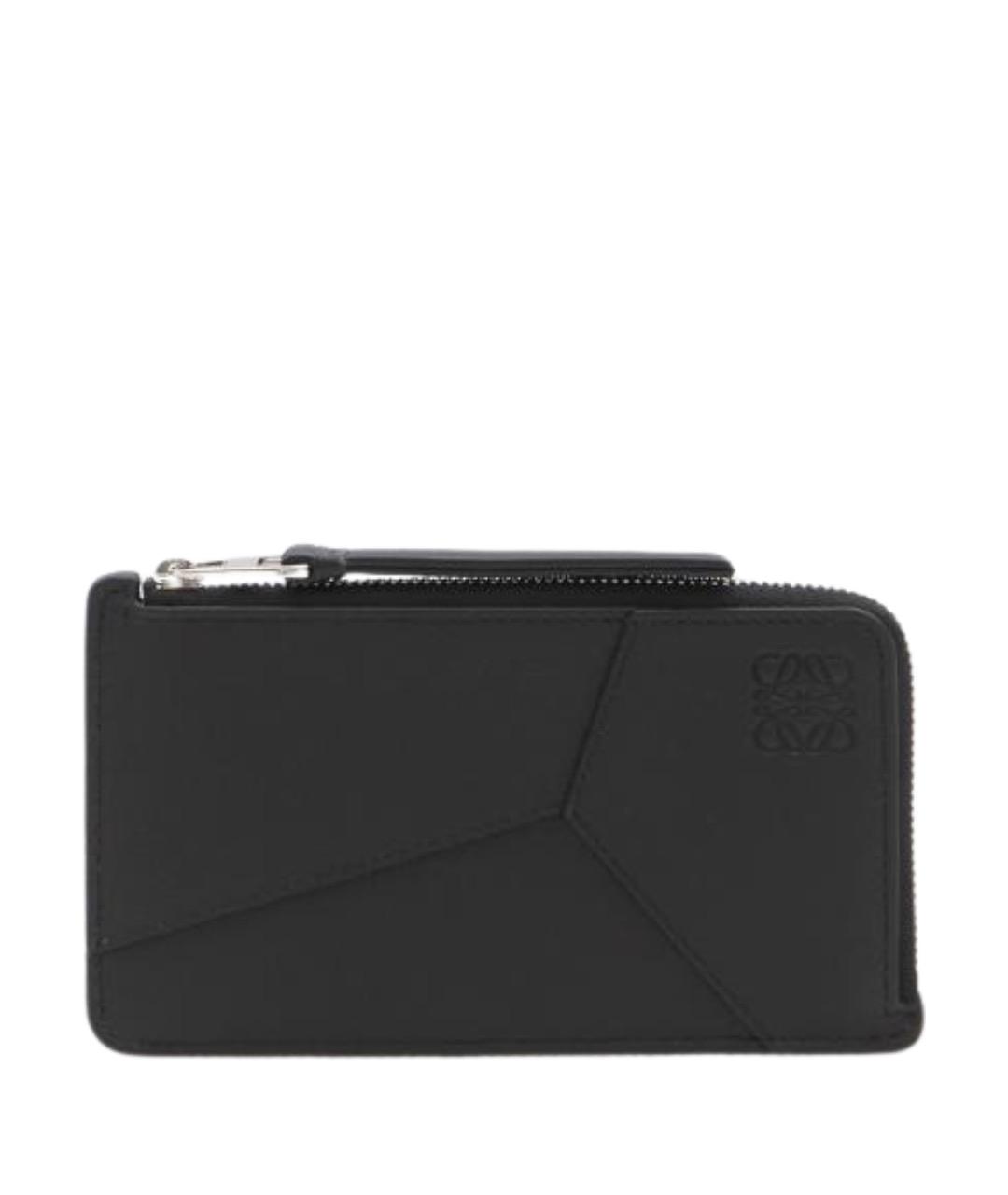 LOEWE Черный кожаный кардхолдер, фото 1