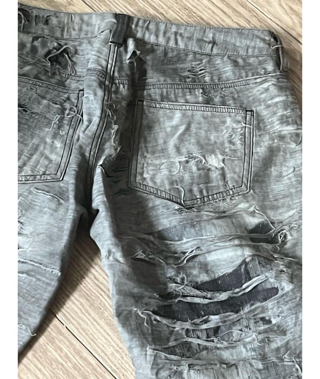 JUST CAVALLI Серые хлопковые прямые джинсы, фото 6