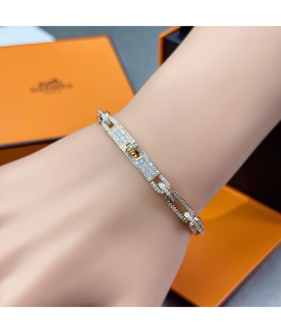 HERMES Золотой браслет из розового золота, фото 4