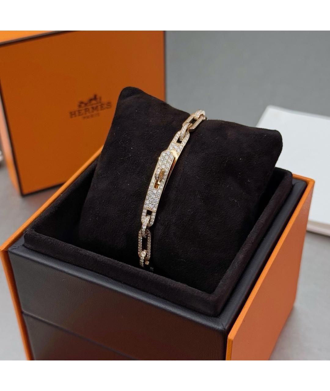 HERMES Золотой браслет из розового золота, фото 3