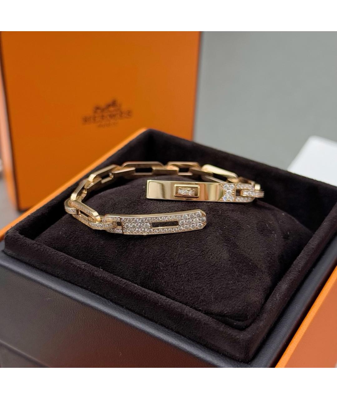 HERMES Золотой браслет из розового золота, фото 2