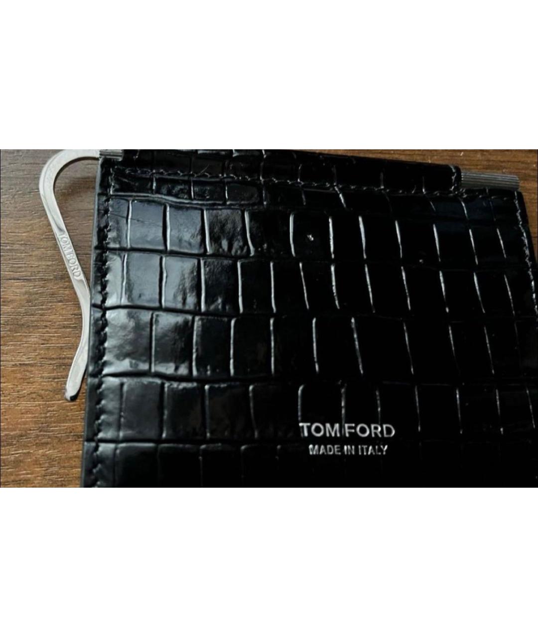 TOM FORD Черный кожаный кошелек, фото 5