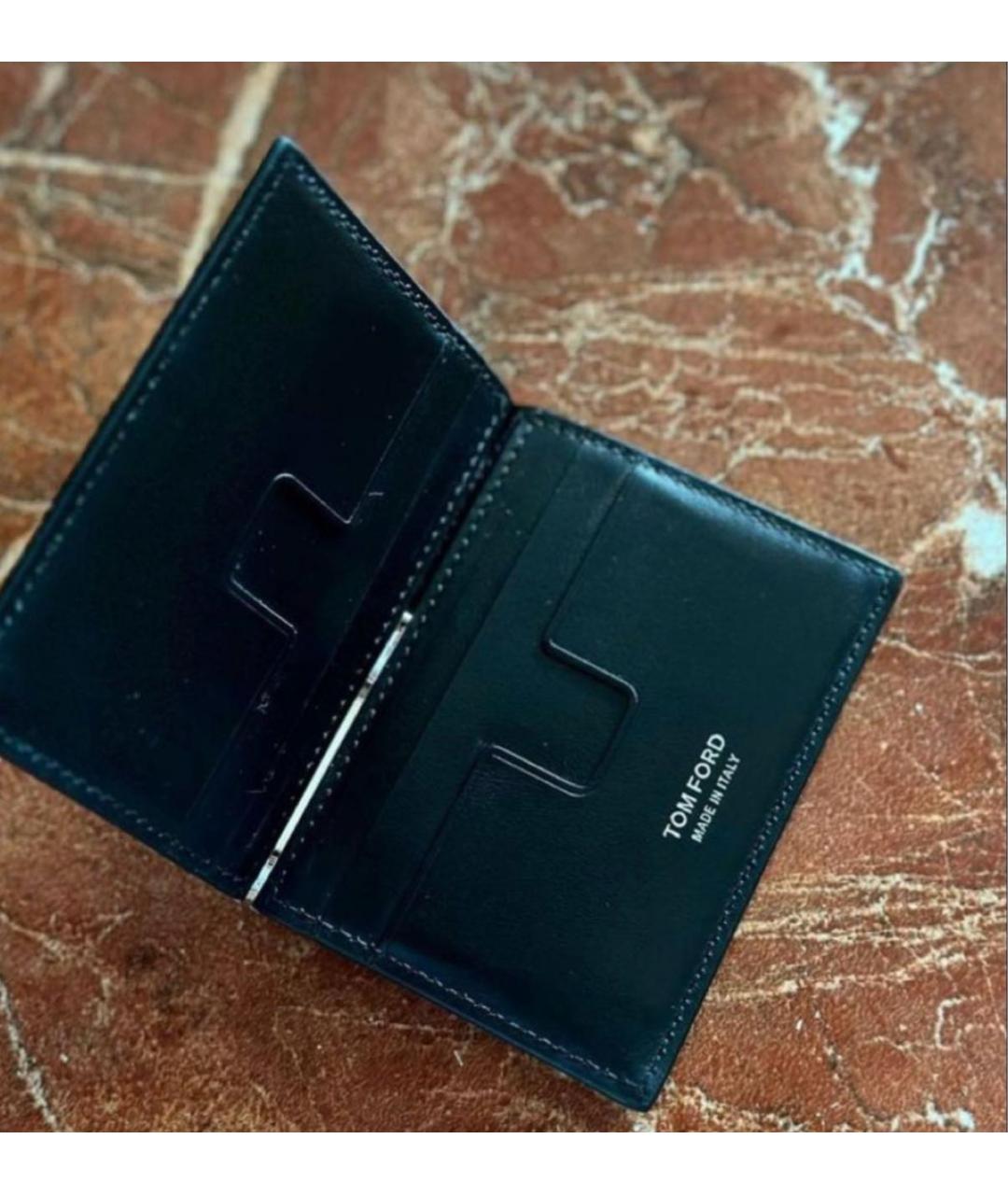 TOM FORD Черный кожаный кошелек, фото 7