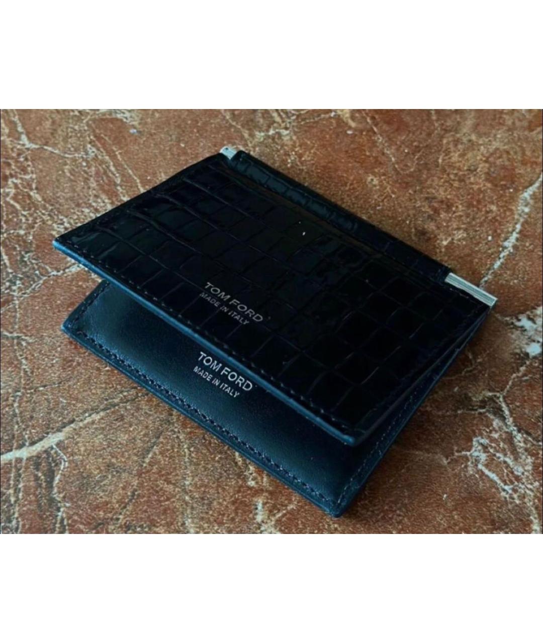 TOM FORD Черный кожаный кошелек, фото 4