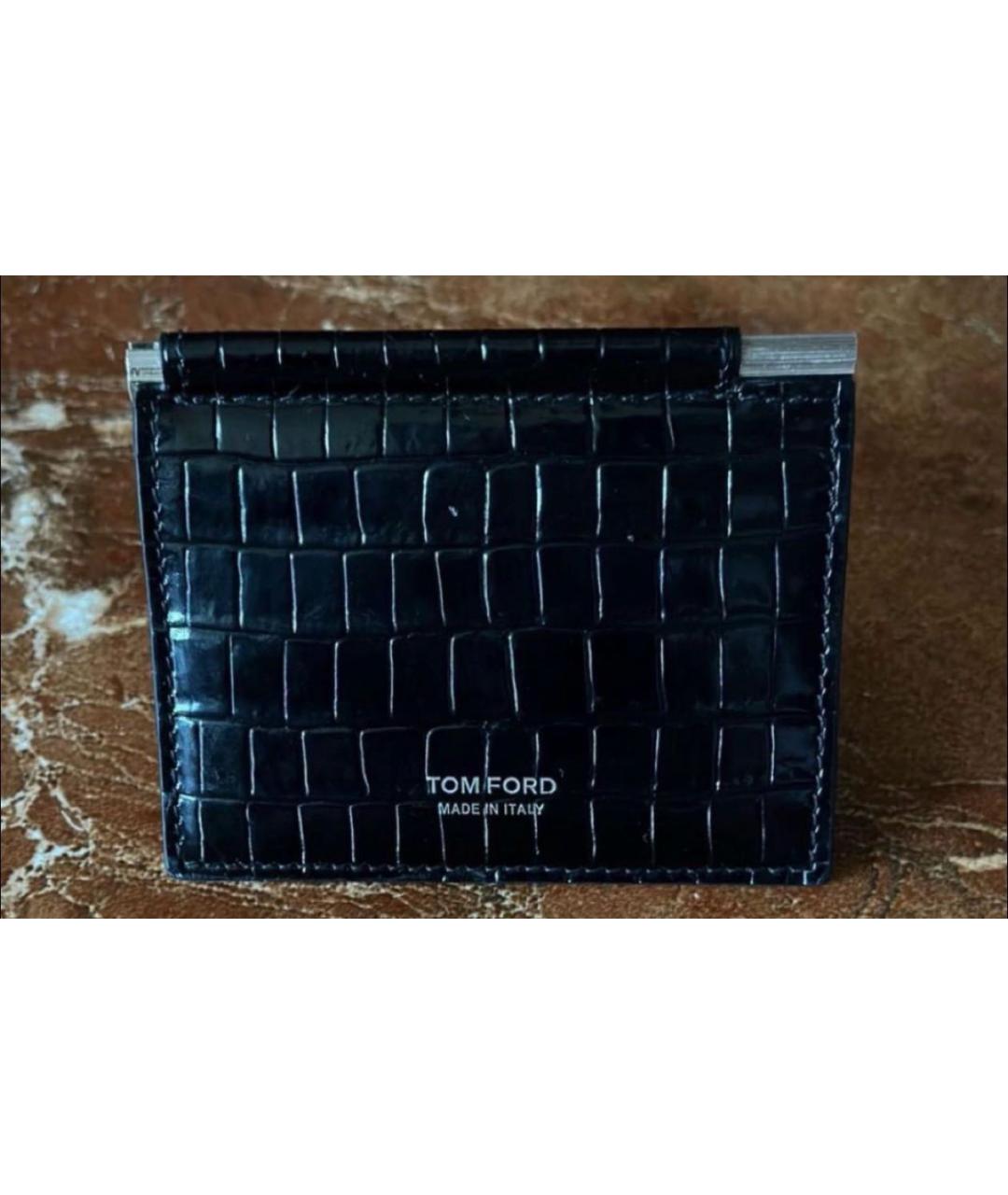 TOM FORD Черный кожаный кошелек, фото 3