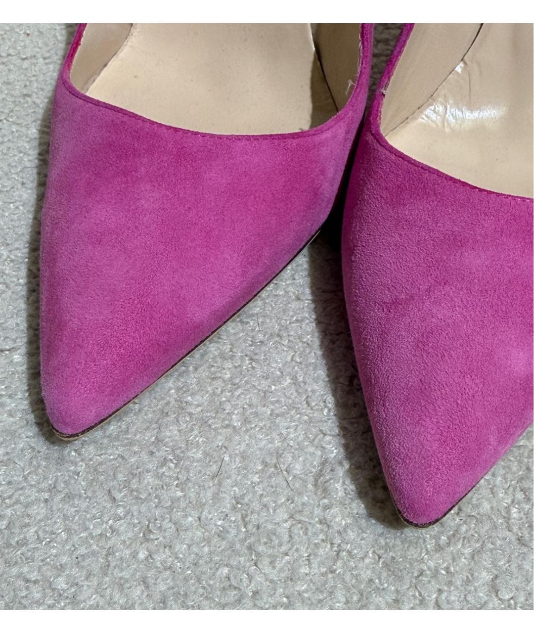 MANOLO BLAHNIK Розовые замшевые туфли, фото 6