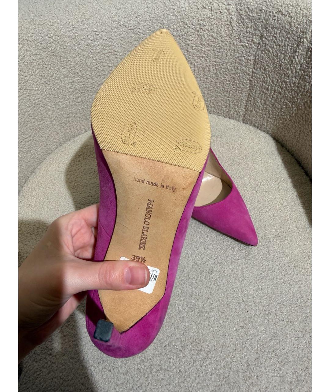MANOLO BLAHNIK Розовые замшевые туфли, фото 7