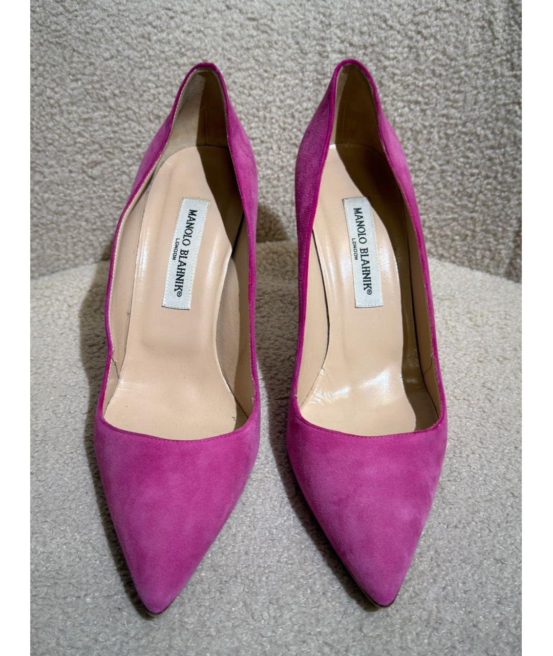 MANOLO BLAHNIK Розовые замшевые туфли, фото 2