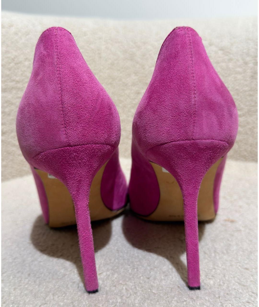 MANOLO BLAHNIK Розовые замшевые туфли, фото 4